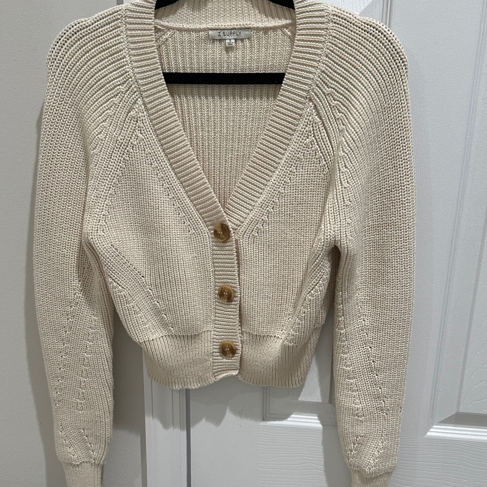 Zsupply Ivory Button-Up Cardigan